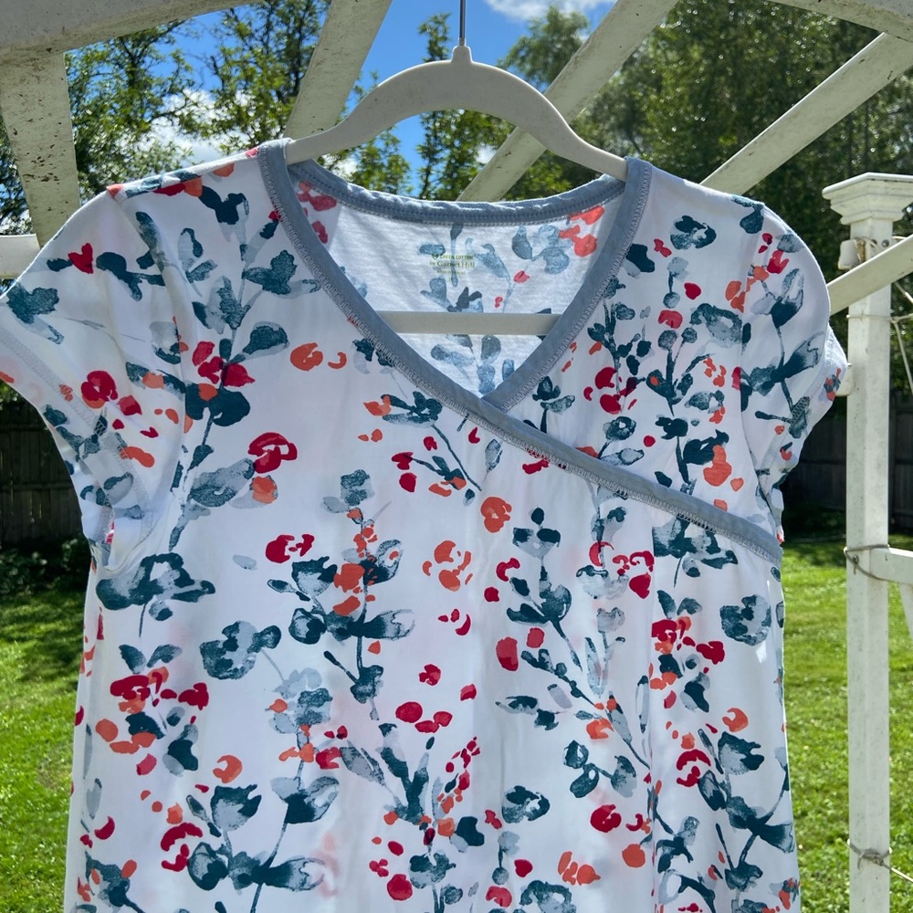 Garnet Hill Asian Wrap Nightgown